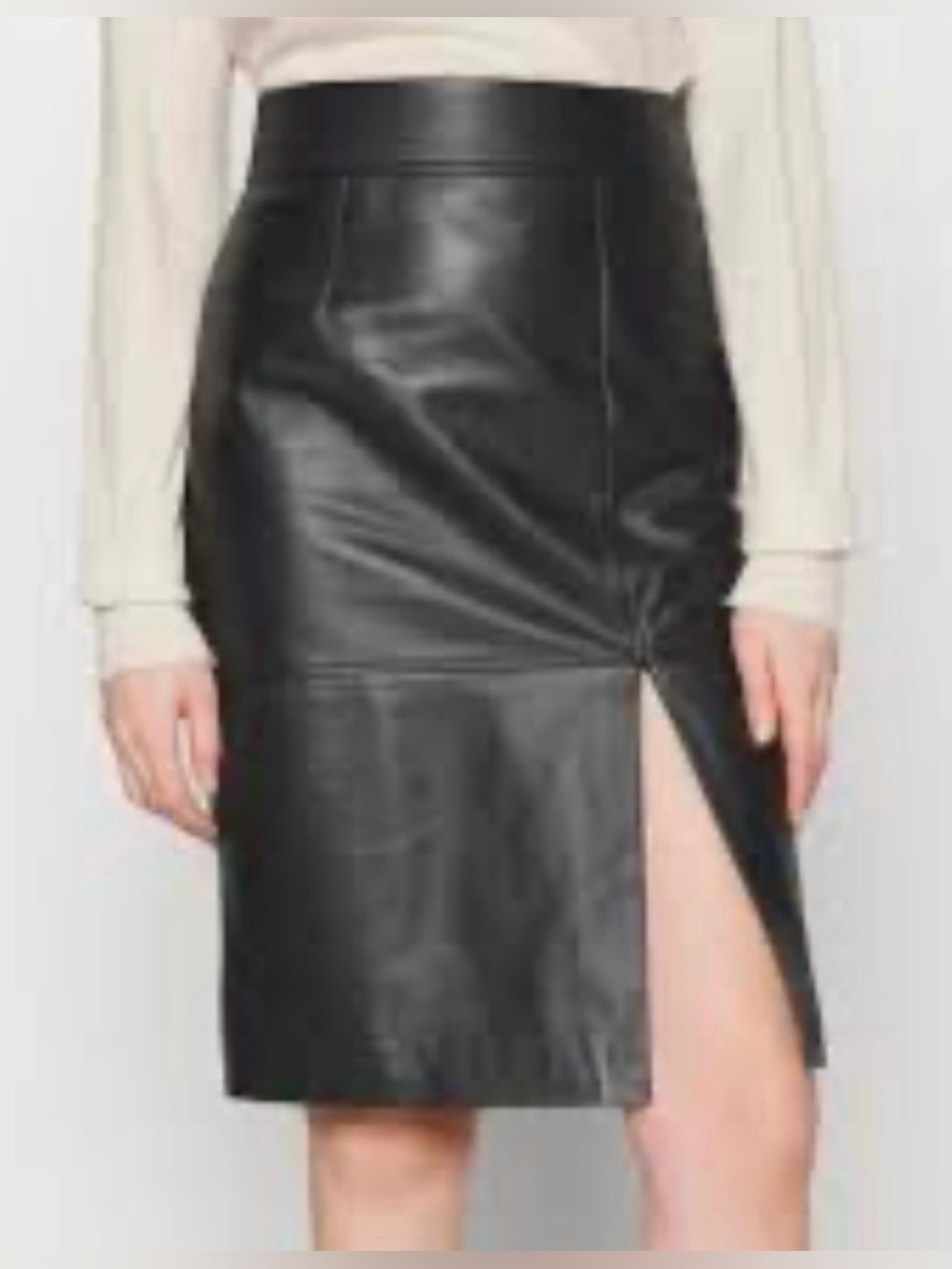 BOSS 'Setora' high-waist leather pencil midi skirt by
HUGO BOSS size 2